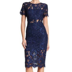 Lace Sheath Midi Dress